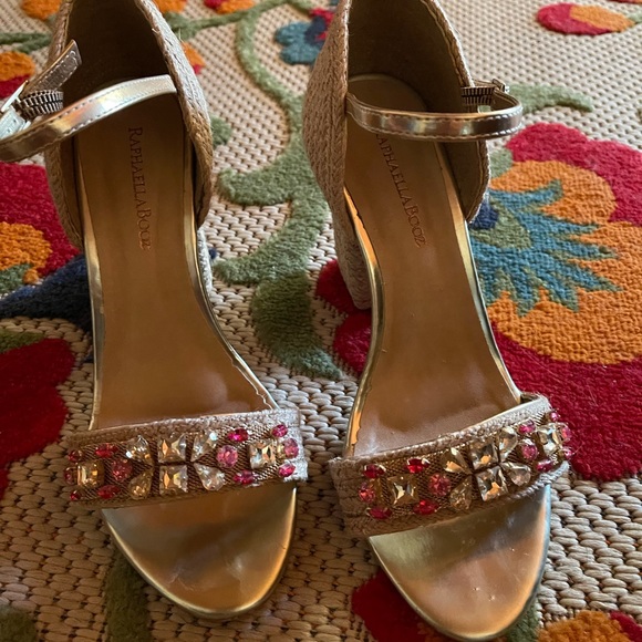 Raphaella Booz Jeweled Raffia Heels - Picture 2 of 10